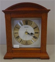 Wooden cased Seiko quartz clock