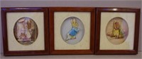Three Beatrix Potter character decoupage pictures