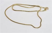 14ct yellow gold flat link necklace