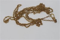 Long 10ct gold chain with metal parrot clasp