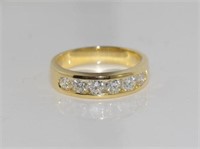 18ct yellow gold, 6 diamond ring