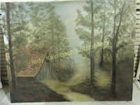 Oil painting - Cabin in the Woods