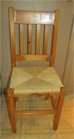 Pine side chair - rush seat