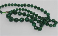 Malachite and green bead necklace