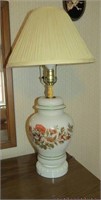 Glass base table lamp 26.5"H