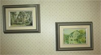 Pair of framed Keirstead prints "Delta Mill and