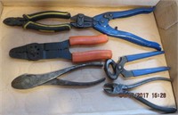 Cable cutter, side cutters, wire stripper/cripper