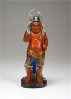 JAPANESE KUTANI POTTERY NIO GUARDIAN FIGURE