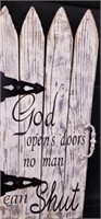 Rustic Decor - God Opens Doors