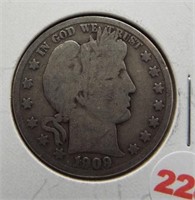 1909-S Barber half dollar.