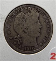 1910-S Barber half dollar.