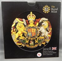 2008 Great Britain mint set. Issue price $45.