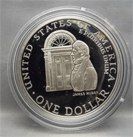 1992 White House proof silver dollar.