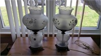 PAIR OF OIL STYLE TABLE LAMPS