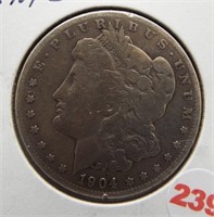 1904-S Morgan silver dollar.