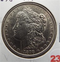 1878 Morgan silver dollar. 7 Tail feathers.