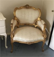 Pair of gilt Louis style chairs