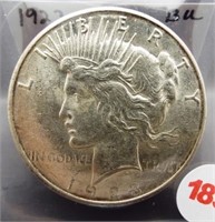 1923-S Peace silver dollar. BU.