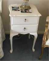 Pair of white painted bedside cabinets