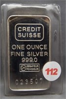 .999 1 oz. silver bar Credit Issue.