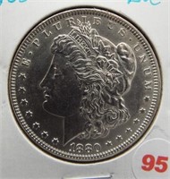 1880 Morgan silver dollar. BU.