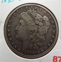 1890-O Morgan silver dollar.