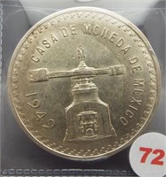 1949 Mexico Onza. Contains 1 Troy Oz of pure