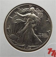 1942 Walking Liberty half dollar.