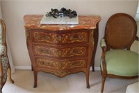 French three drawer commode