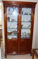 Large hardwood display cabinet