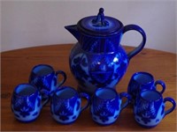 Portuguese pottery coffee set
