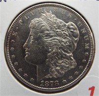 1878-CC Morgan silver dollar. BU.