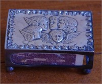 Edwardian sterling silver matchbox holder