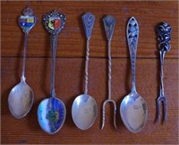 Four sterling silver coffee/tea souvenir spoons