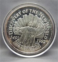 1992 Columbus proof silver dollar.