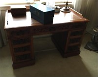 Renaissance revival oak desk