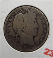 1912-S Barber half dollar.