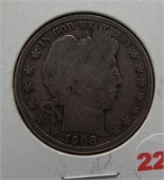 1908-D Barber half dollar.
