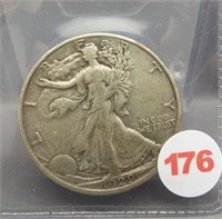 1929-D Walking Liberty half dollar. XF.