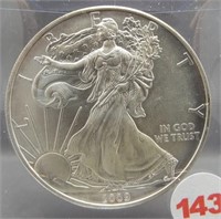 2009 Pristine White American silver Eagle. GEM.