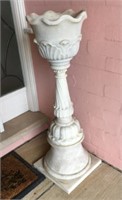 Alabaster jardiniere and stand