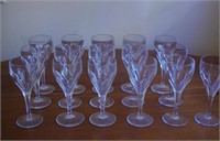 Sixteen Villeroy and Boch sherry glasses