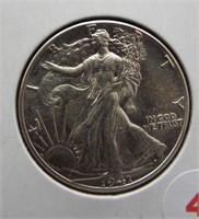 1941 Walking Liberty half dollar. BU.