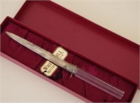 Whitehall boxed crystal paper knife