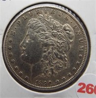 1890-CC Morgan silver dollar.