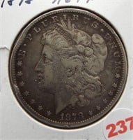 1878 Morgan silver dollar. 7/8 Tail feathers.
