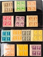 Postage 1932 United States Plate Blocks