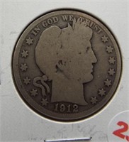 1912 Barber half dollar.