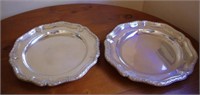 Pair of German 800 silver plates