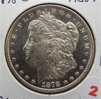 1878-S Morgan silver dollar. MS65 Proof like.
